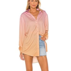 Lovers + Friends Priscilla Shirt Dress in Dip Dye